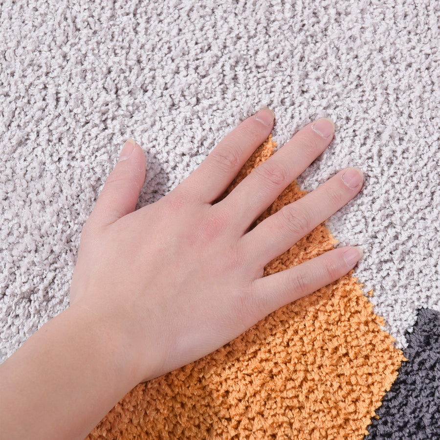 Grey Orange Mountains Bath Mat - Feblilac® Mat