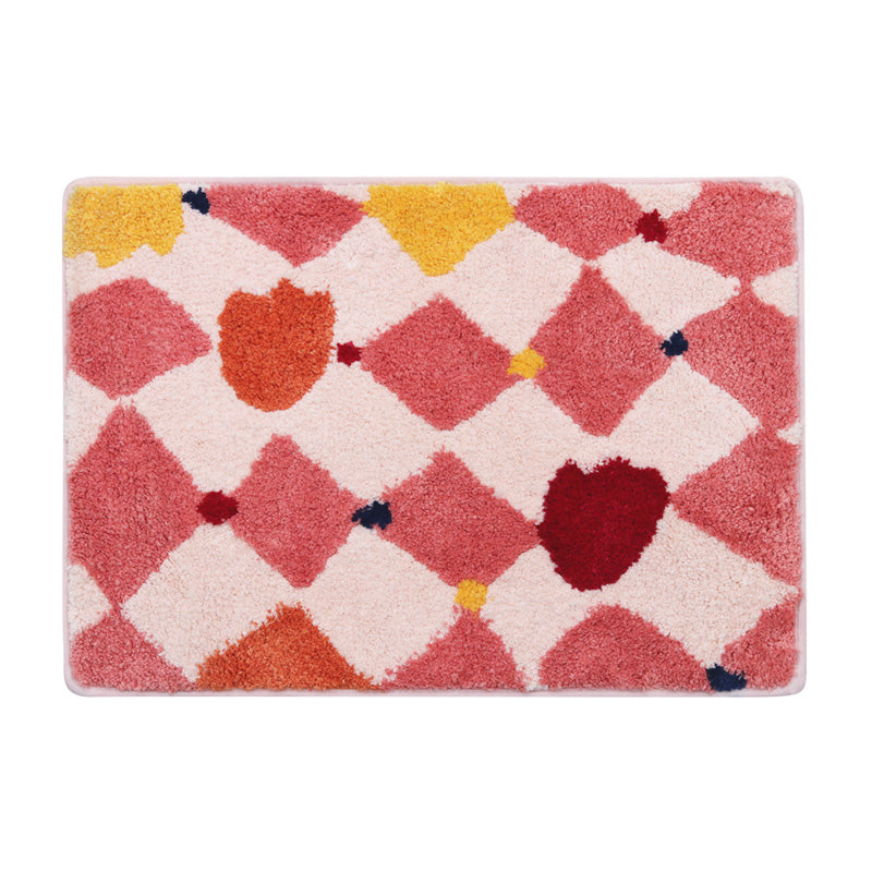 Lovely Pink Checkerboard Bath Mat - Feblilac® Mat