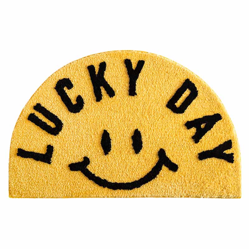 Semicircular Lucky Day Smile Bath Mat - Feblilac® Mat