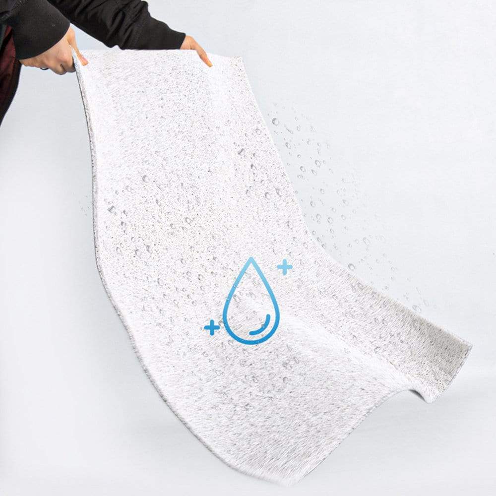 White Brocade Monstera Doormat - Feblilac® Mat