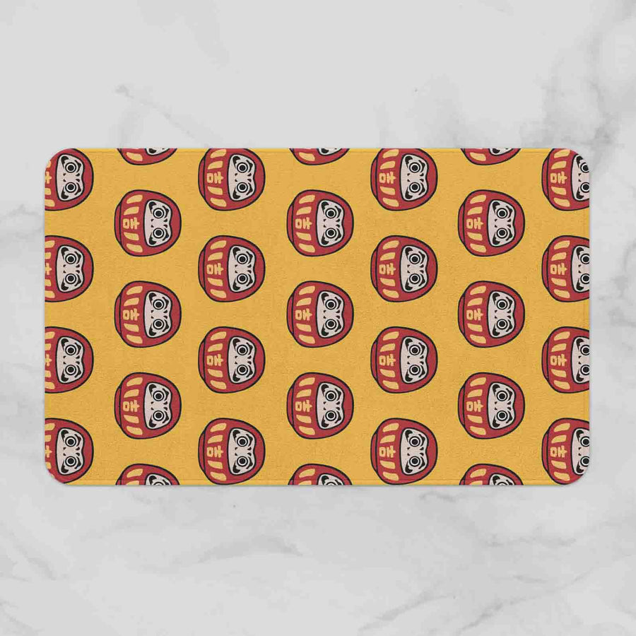 Japanese Style Red/Blue/Pink Daruma Bedroom Runner Bath Mat - view 3