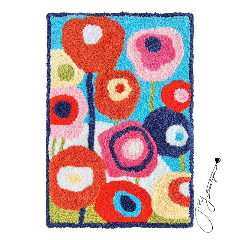 Feblilac Colorful Flower Garden Tufted Bath Mat Mom‘s Day Gift @Joy's design