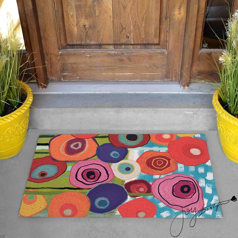 Colorful Flower Garden PVC coil Door Mat @Joy's design - Feblilac® Mat