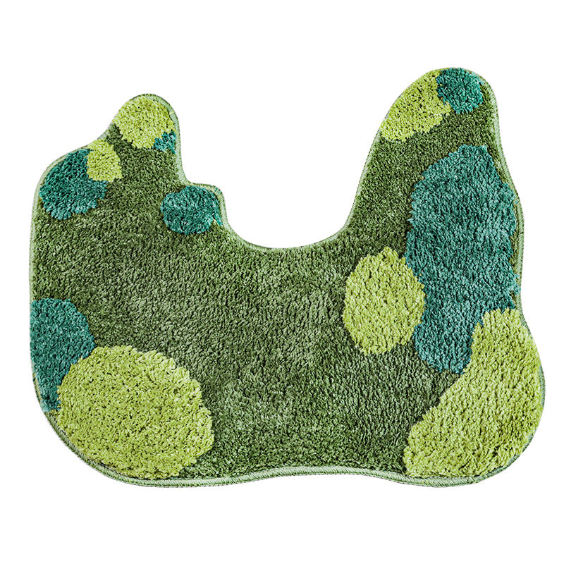3D Funny Moss Bath Mat, Green Leaves Bathroom Rug - Feblilac® Mat