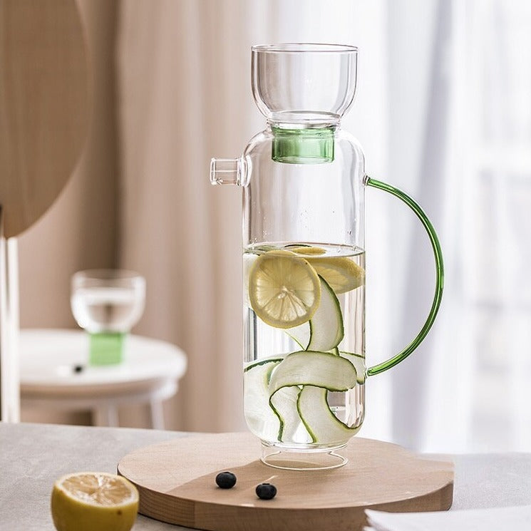 Cucumber Green Glass Jug & Cup - view 4