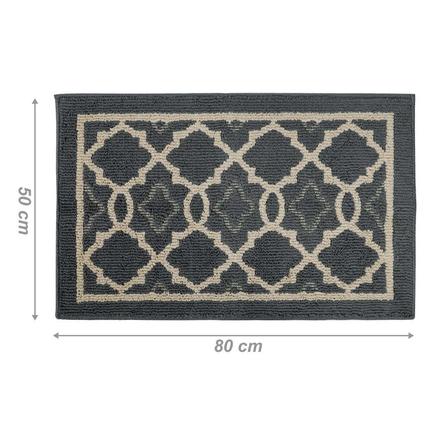Dark Grey Modern Entrance Rug - view 3