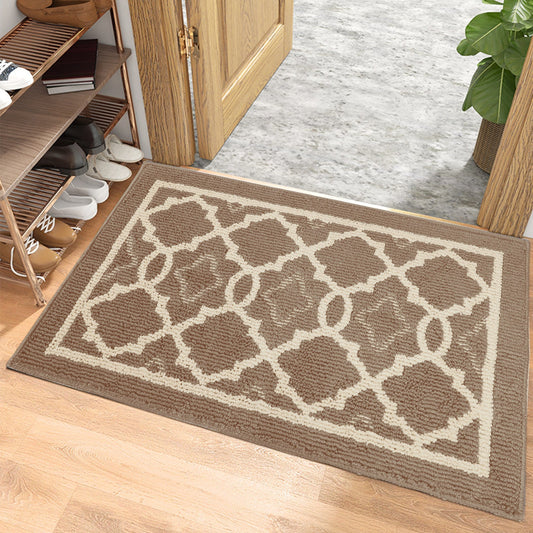 Beige Modern Entrance Rug