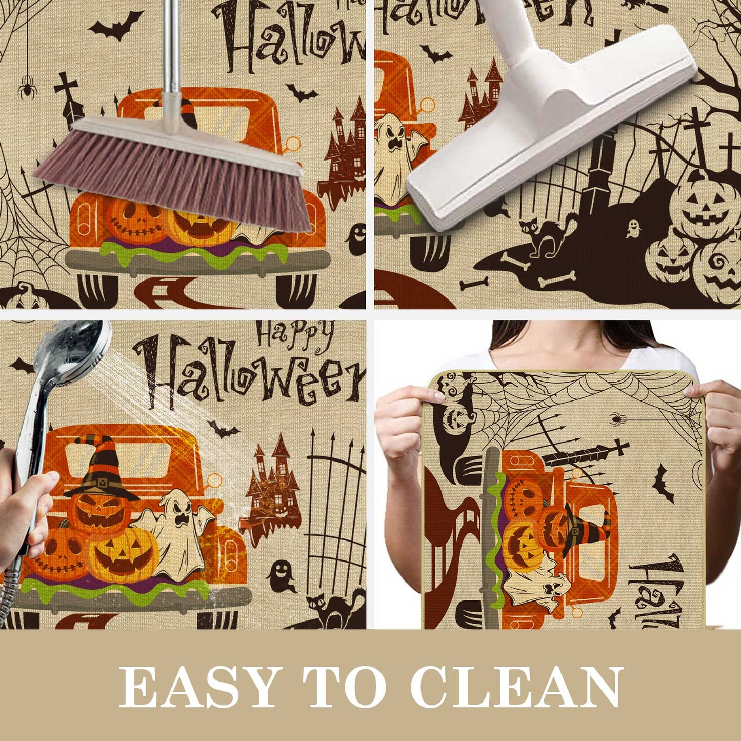 Halloween Pumpkin Car Doormat