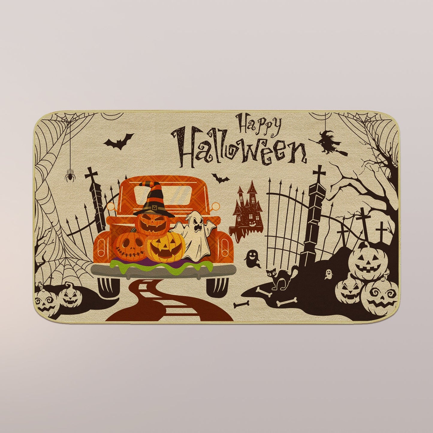 Halloween Pumpkin Car Doormat