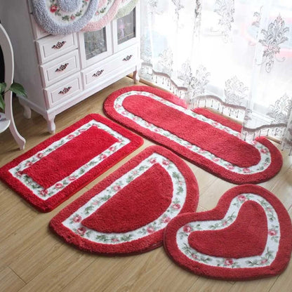 Pastoral Floor Carpet Living Room Bedroom Carpet Area Rug Anti-slip Floor Mat Bathroom Carpet Mat Kitchen Mat Home Textile