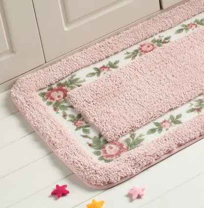 Pastoral Floor Carpet Living Room Bedroom Carpet Area Rug Anti-slip Floor Mat Bathroom Carpet Mat Kitchen Mat Home Textile