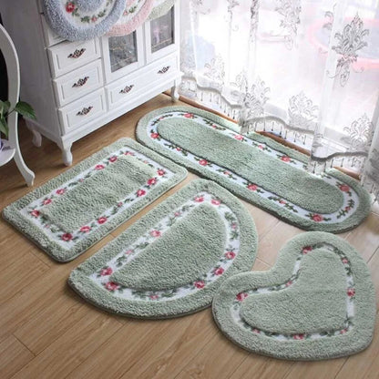 Pastoral Floor Carpet Living Room Bedroom Carpet Area Rug Anti-slip Floor Mat Bathroom Carpet Mat Kitchen Mat Home Textile