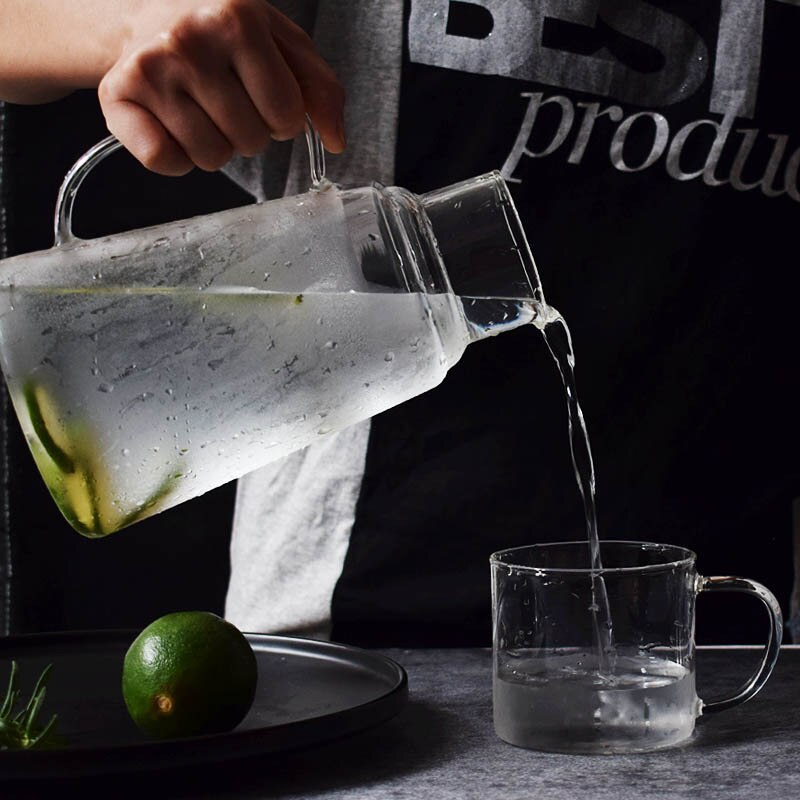 Clear Glass Jug & Cup Set - view 4