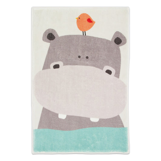 Hippo in Water Bath Mat