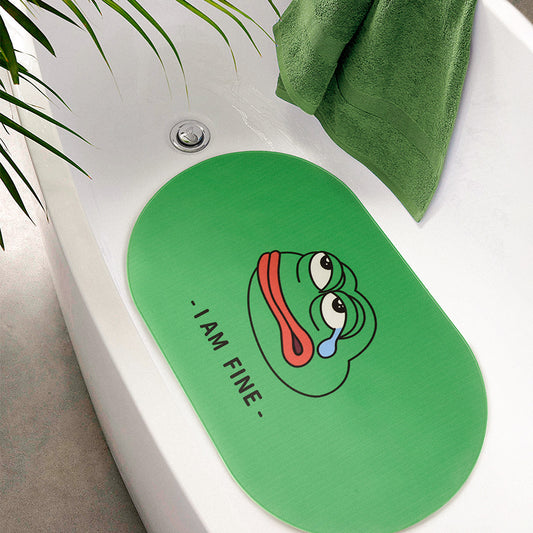 I'm Fine Frog PVC Bathroom Mat - Feblilac® Mat