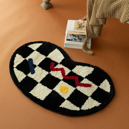 Love Checkerboard Bath Mat