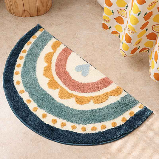 Love Semicircle Rainbow Bath Mat