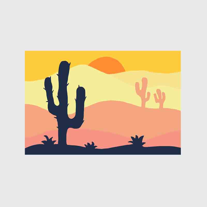 Deserts and Cactus Door Mat - Feblilac® Mat