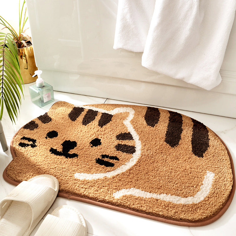 Feblilac Smiling Cat Bath Mat, Animal Bathroom Rug - Feblilac® Mat