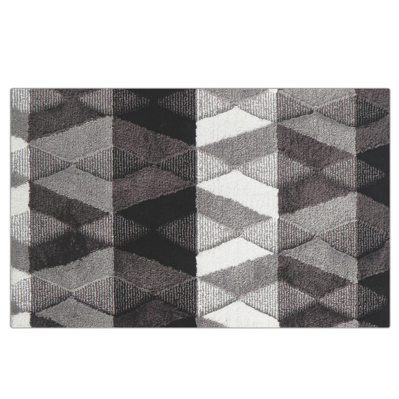 Blue Wave Geometric Bath Mat - Feblilac® Mat