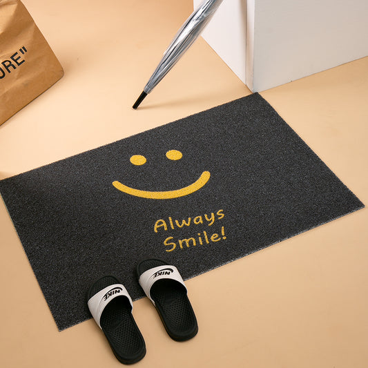 Black Smile Door Mat