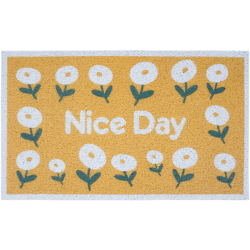 Nice Day Flower Yellow Door Mat