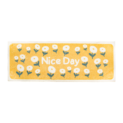 Nice Day Yellow Flowers Runner Bedroom Mat
