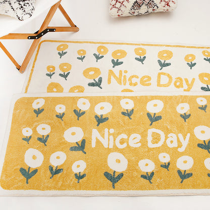 Nice Day Yellow Flowers Runner Bedroom Mat - Feblilac® Mat