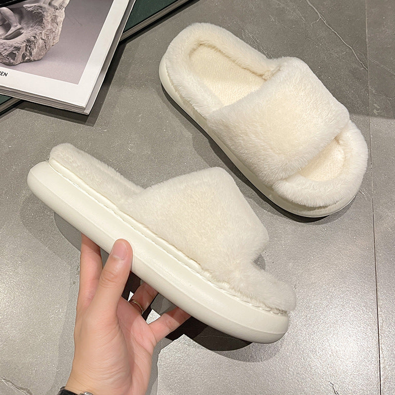 Fluffy Indoor Outdoor Mules, Cute Slippers