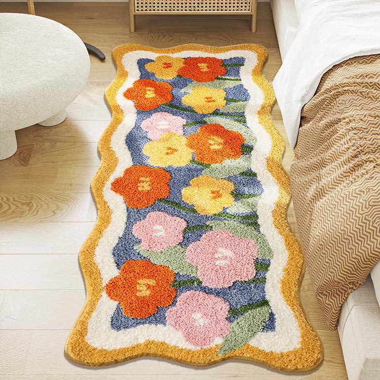 Feblilac Lovely Flowers Bedroom Runner Mat Mom‘s Day Gift - Feblilac® Mat