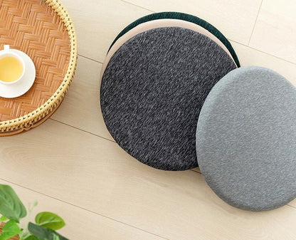 Round Memory Foam Cushion, Solid Color