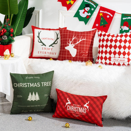 Christmas Pillow Cover, Throw Pillows Decor, Christmas Decorations 11.8"x19.7"