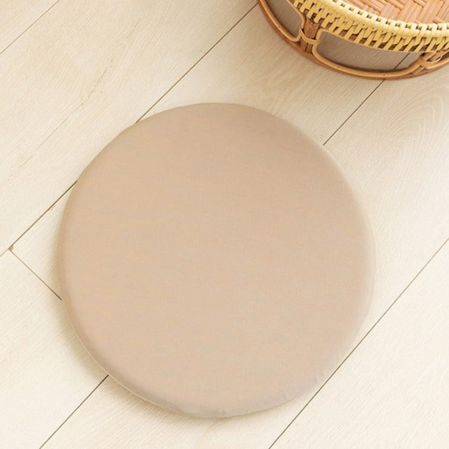 Round Memory Foam Cushion, Solid Color