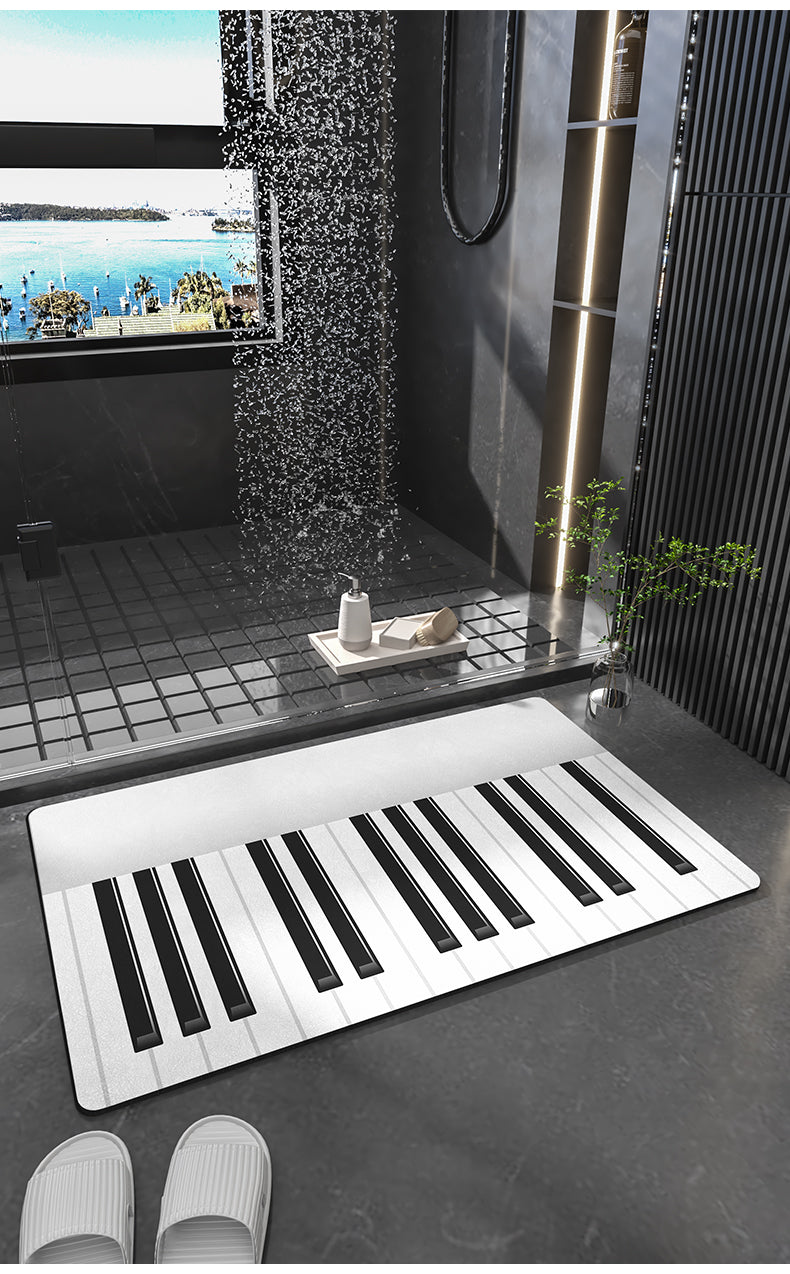 Piano Diatomaceous Earth Bathroom Mat