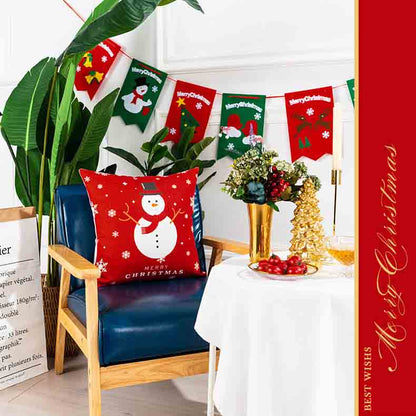 Christmas Pillow Cover, Throw Pillows Decor, Christmas Decorations 17.7"x17.7"