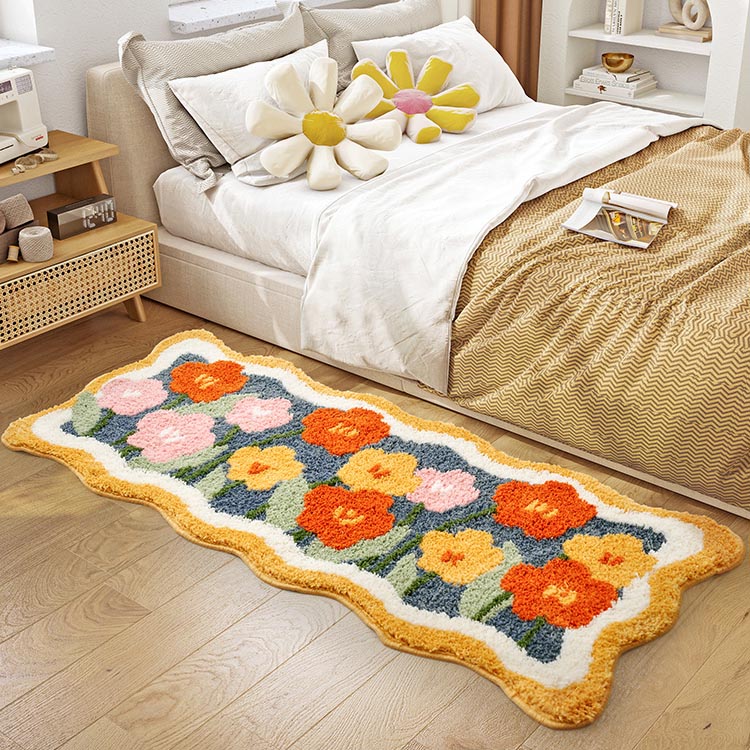 Feblilac Lovely Flowers Bedroom Runner Mat Mom‘s Day Gift - Feblilac® Mat