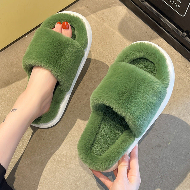 Fluffy Indoor Outdoor Mules, Cute Slippers