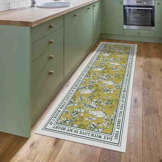 Feblilac Flower PVC Leather Kitchen Mat - Feblilac® Mat