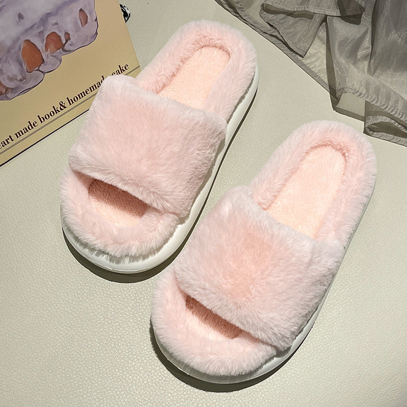 Fluffy Indoor Outdoor Mules, Cute Slippers