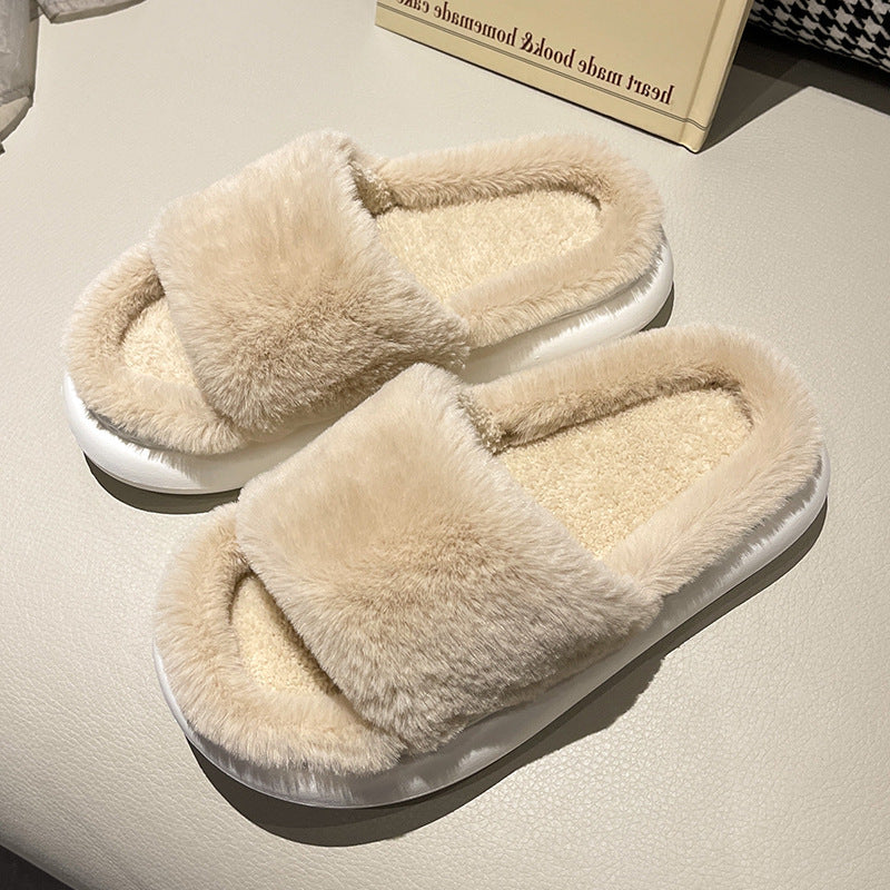 Fluffy Indoor Outdoor Mules, Cute Slippers - view 7