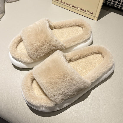 Fluffy Indoor Outdoor Mules, Cute Slippers