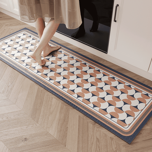 Orange Morocco Pattern Kitchen Mat