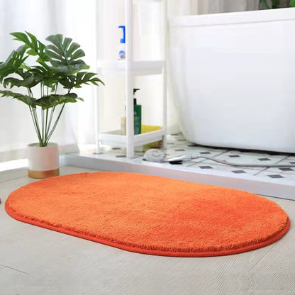 Feblilac Semicircle Solid Yellow Tufted Bath Mat - Feblilac® Mat