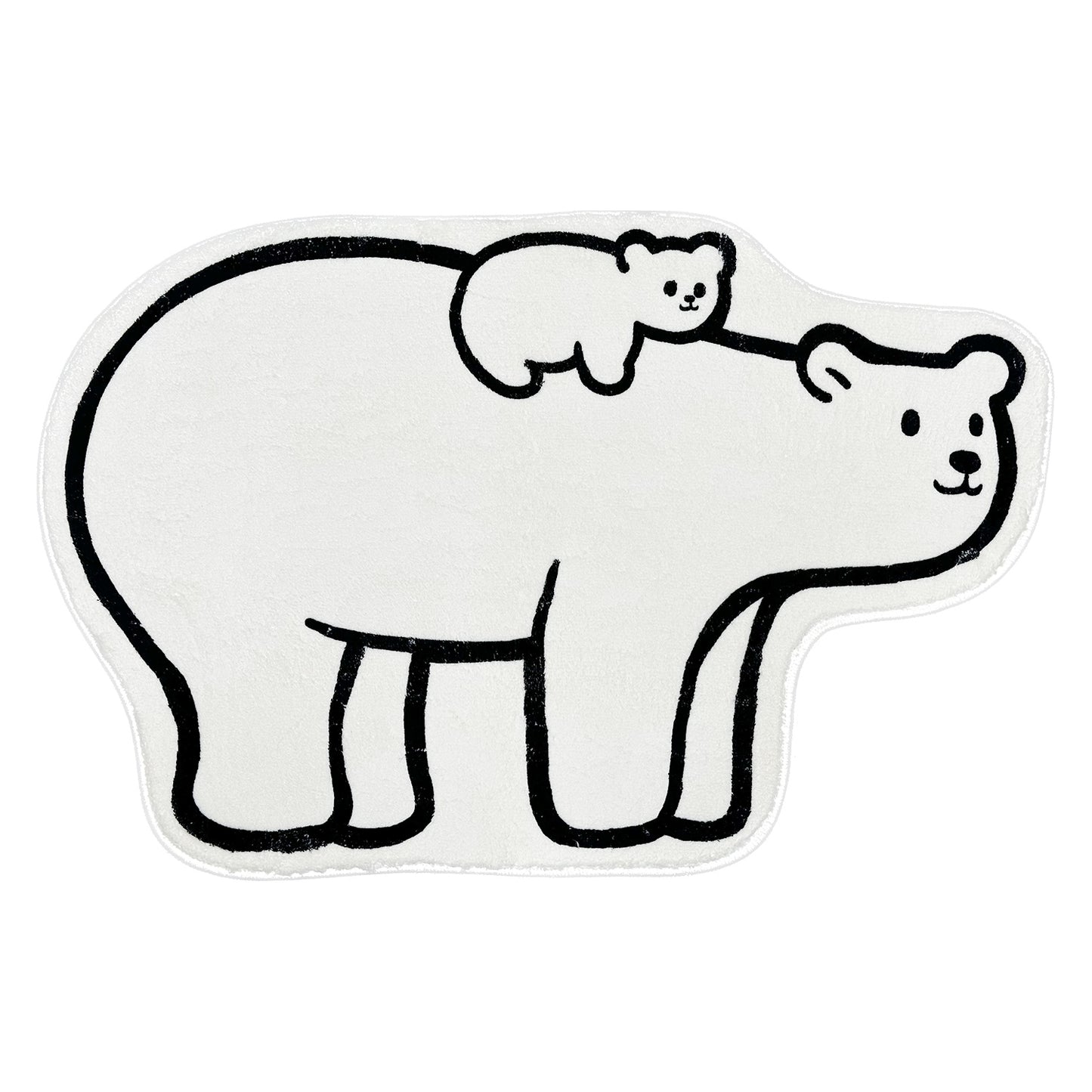 Cute Cartoon Polar Bear Bathroom Mat Rug