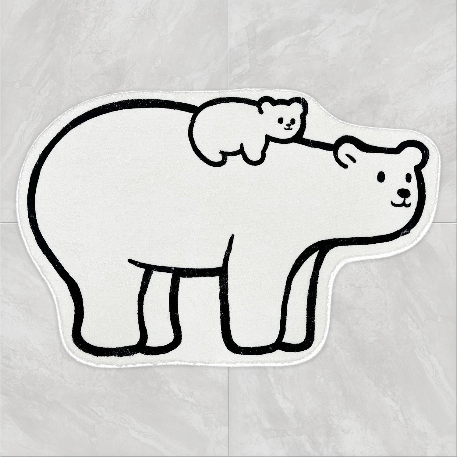 Cute Cartoon Polar Bear Bathroom Mat Rug