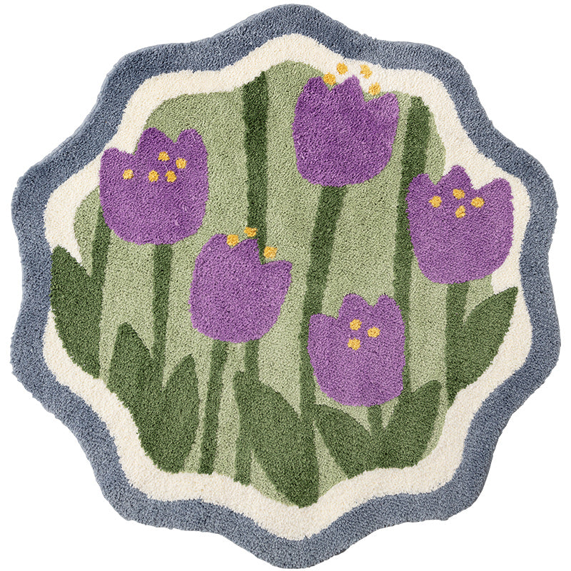 Feblilac Purple Tulip Garden Area Mat - Feblilac® Mat