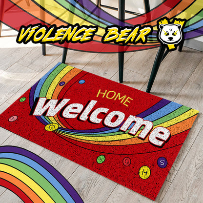 Rainbow Candy Outdoor Mat