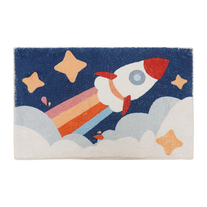 Rainbow Rocket Bath Mat