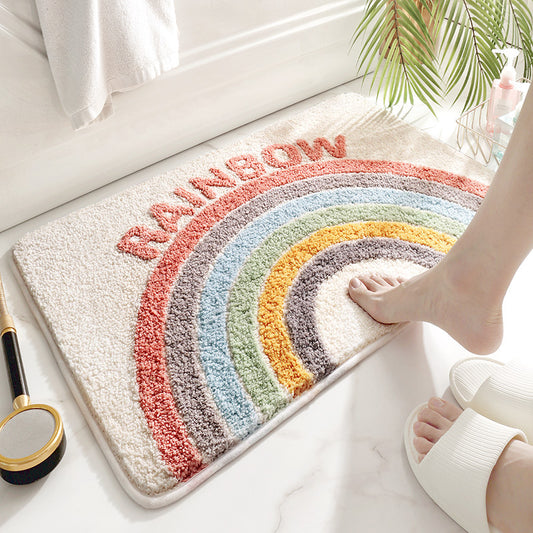 Rectangular Rainbow Bath Mat