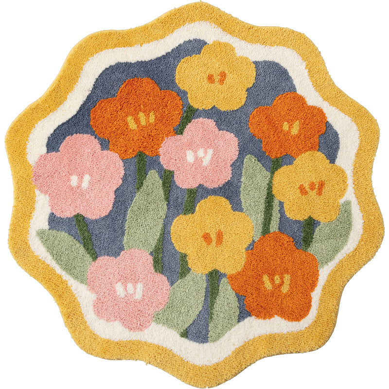 Feblilac Red Yellow Pink Flower Garden Area Mat - Feblilac® Mat